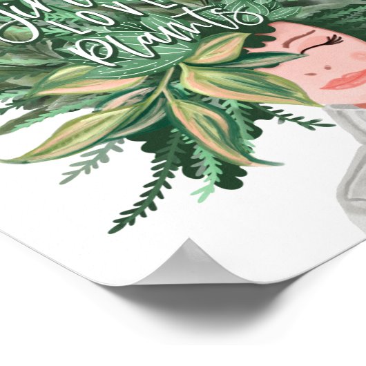 Gewoon een meisje dat van Plant houdt | Crazy Plan Poster (Hoek)