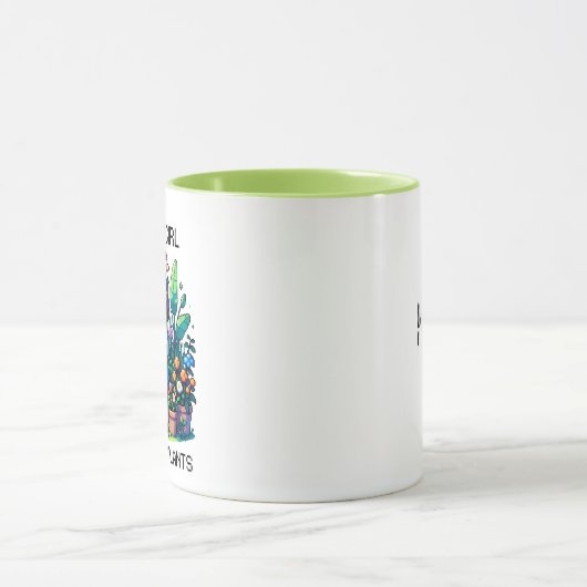 Gewoon een meisje dat van Planten houdt Mok (Midden)