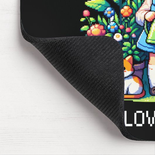 Gewoon een meisje dat van Planten houdt Muismat (Hoek)