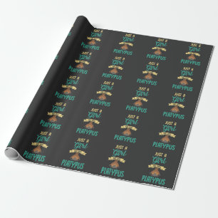 Gewoon een meisje dat van Platypus Zoology Mammal  Cadeaupapier