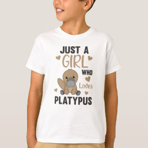 Gewoon een meisje dat van platypussen houdt, zoete t-shirt