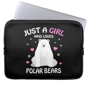 Gewoon een meisje dat van Polaire Beren houdt, Bee Laptop Sleeve