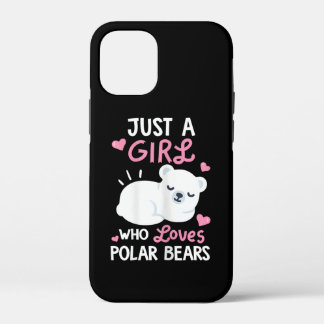 Gewoon een meisje dat van Polar Beren Dierenvriend iPhone 12 Mini Hoesje