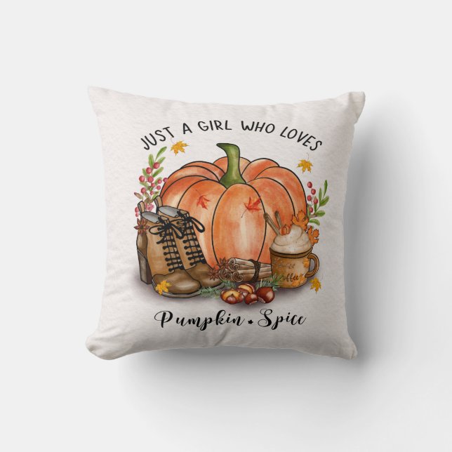 Gewoon een meisje dat van pompoen houdt en een kus kussen (Voorkant)