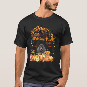 Gewoon een meisje dat van Poodles en herfst Thanks T-shirt