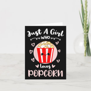 Gewoon een meisje dat van Popcorn houdt Kaart