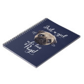 Gewoon een meisje dat van pugs houdt notitieboek (Linkerzijde)