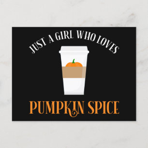 Gewoon een meisje dat van Pumpkin Spice houdt Briefkaart