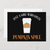 Gewoon een meisje dat van Pumpkin Spice houdt Briefkaart (Voorkant / Achterkant)