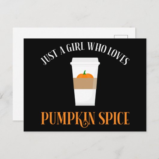 Gewoon een meisje dat van Pumpkin Spice houdt Briefkaart (Voorkant / Achterkant)