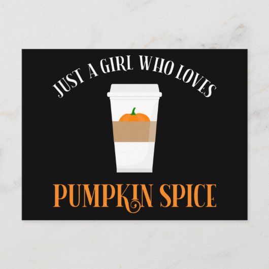 Gewoon een meisje dat van Pumpkin Spice houdt Briefkaart (Voorkant)
