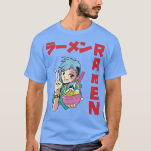 Gewoon een meisje dat van Ramen Anime Bowl Kawaii  T-shirt