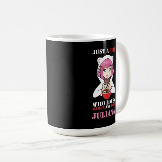 Gewoon een meisje dat van Ramen en Boba houdt Koffiemok (Voorkant rechts)