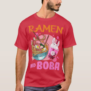 Gewoon een meisje dat van Ramen en Boba Kawaii Jap T-shirt