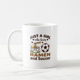 Gewoon een meisje dat van ramen en voetbal houdt, koffiemok