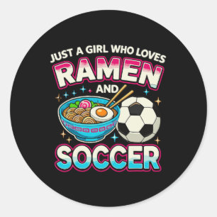Gewoon Een Meisje Dat Van Ramen En Voetbal Houdt Ronde Sticker