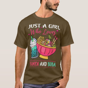 Gewoon een meisje dat van Ramen houdt en Boba Tea  T-shirt