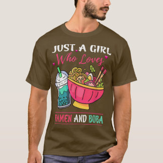 Gewoon een meisje dat van Ramen houdt en Boba Tea  T-shirt