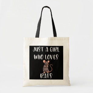 Gewoon een meisje dat van Rats houdt, die Rat Love Tote Bag