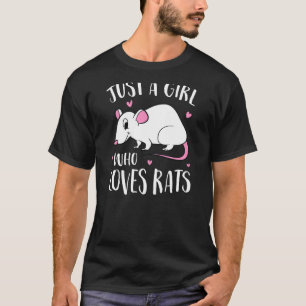 Gewoon een meisje dat van Rats houdt... een grappi T-shirt