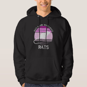 Gewoon een meisje dat van Rats Retro Sunset Vintag Hoodie