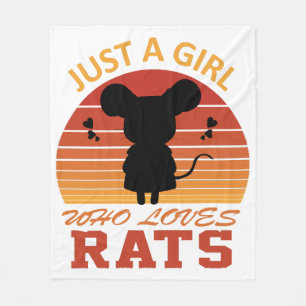 Gewoon een meisje dat van ratten houdt fleece deken