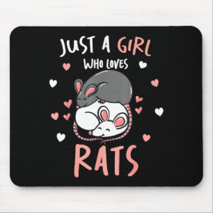 Gewoon een meisje dat van ratten houdt Leuk huisdi Muismat