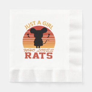 Gewoon een meisje dat van ratten houdt servet