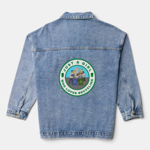 Gewoon een meisje dat van Recycling houdt Denim Jacket