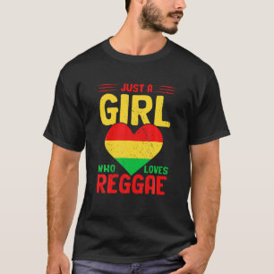 Gewoon een meisje dat van Reggae I Rastafari I Jam T-shirt