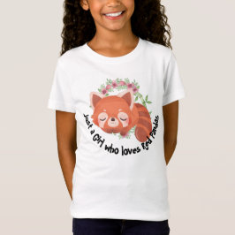 gewoon een meisje dat van rode Dierenvrienden houd T-shirt