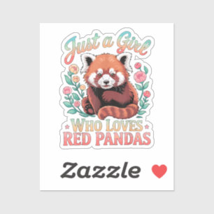 Gewoon Een Meisje Dat Van Rode Pandas Houdt Sticker