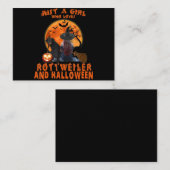 Gewoon een meisje dat van Rottweiler houdt, Dog en Visitekaartje (Voorkant / Achterkant)