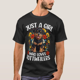 Gewoon Een Meisje Dat Van Rottweilers Houdt Esthet T-shirt