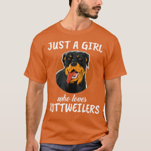 Gewoon een meisje dat van rottweilers houdt t-shirt