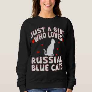 Gewoon Een Meisje Dat Van Russische Blauwe Katten Trui