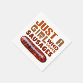 Gewoon een meisje dat van Sausages houdt Servet (Hoek)