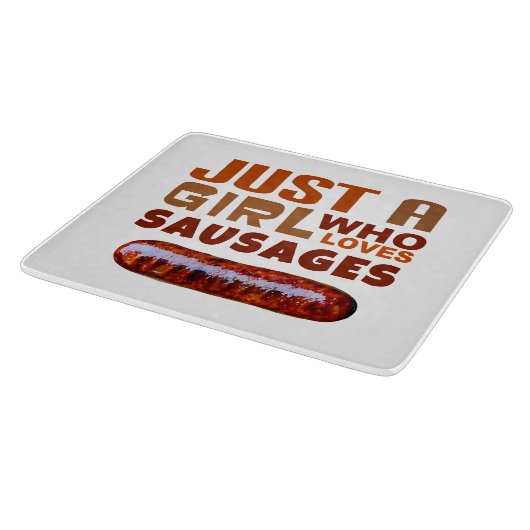 Gewoon een meisje dat van Sausages houdt Snijplank (Hoek)