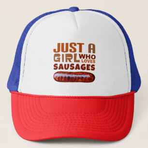 Gewoon een meisje dat van Sausages houdt Trucker Pet