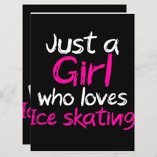 Gewoon een meisje dat van schaatsen houdt (Voorkant / Achterkant)