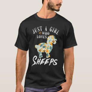 Gewoon een meisje dat van schapen houdt, die griep t-shirt