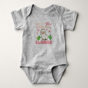 gewoon een meisje dat van schattige lama's houdt romper