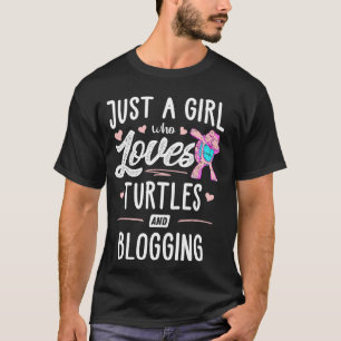 Gewoon een meisje dat van schildpadden houdt en vr t-shirt