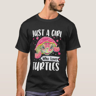 Gewoon een meisje dat van schildpadden houdt t-shirt