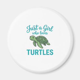 Gewoon een meisje dat van schildpadden houdt vinta magneet