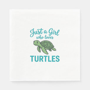 Gewoon een meisje dat van schildpadden houdt vinta servet