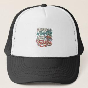 Gewoon een meisje dat van schildpadden houdt vinta trucker pet
