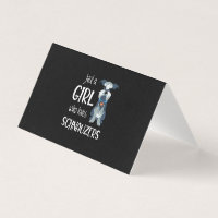 gewoon een meisje dat van schnauzers hond houdt _