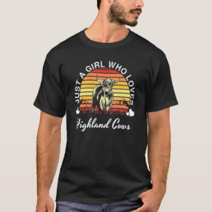 Gewoon Een Meisje Dat Van Schotse Hooglanders Houd T-shirt