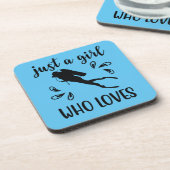 Gewoon een meisje dat van Scuba houdt die duiker g Bier Onderzetter (Linkerzijde)